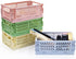 Xhwykzz 4 Pack Mini Foldable Plastic Small Baskets, Collapsible Storage Crate for Home, Office, Classroom, Mini Size