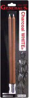 General Pencil 5582BP Charcoal White Pencils, 2/Pkg, 2B