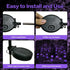 2PACK Scary Eyeballs Solar Garden Lights, 12LED Purple Swaying Firefly Halloween Decorations, Waterproof Outdoor Decor