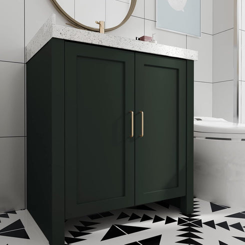 VaryPaper 15.7''x78.7'' Dark Green Contact Paper for Cabinets Waterproof Peel and Stick Wallpaper for Kitchen