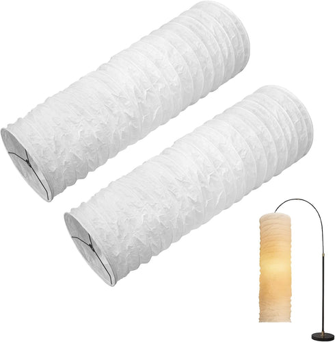 Generic 2Pcs Paper Floor Lamp Shade, 36Inch Long Cylinder Rice Paper Lampshade Lantern