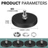 16Pack 30LBS M5 Tool(1.69 Inch) Rubber Coated Magnets, Rubber Coated Neodymium Magnets with Magnetic Assembly Base