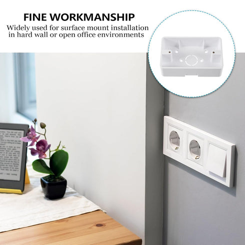 5pcs Surface Mount Outlet Box, 1 Gang Outlet Junction Box, ABS Electrical Enclosure Box