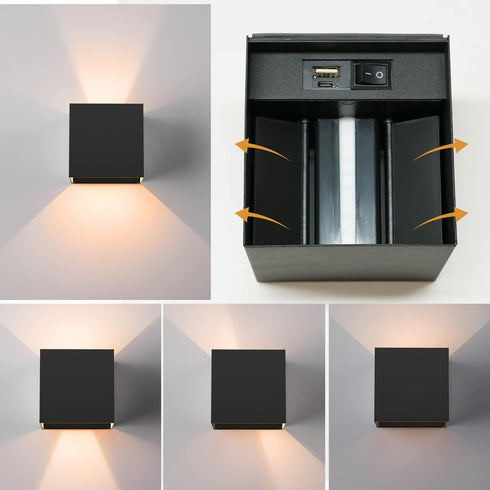 12W 6000mAh 3 Battery Operated Wall Sconces, Motion Sensor Light Indoor, Wall Lights Rechargeable, Colors Adjustable
