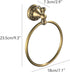 Towel Ring Antique Brass Hanger Hand Towel Holder for Bathroom Kitchen Accessories Wall Mounted,Pattern Carving Design by PEONYBATH