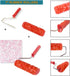 7"DIY (BK325R) Patterned Paint Roller | Decorative Art Texture Roller | Embossing Texture Rubber Roller Painting