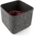 Three by Three Seattle Colorful Two-Tone 'felt-like-it!' Bin for Office, Craft Room, Storage (Charcoal)