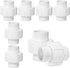 8PCS 1/2Inch PVC Union Coupling, Furniture Grade Pipe Fittings with EPDM O-Ring, White Slip Adapter for Plumbing