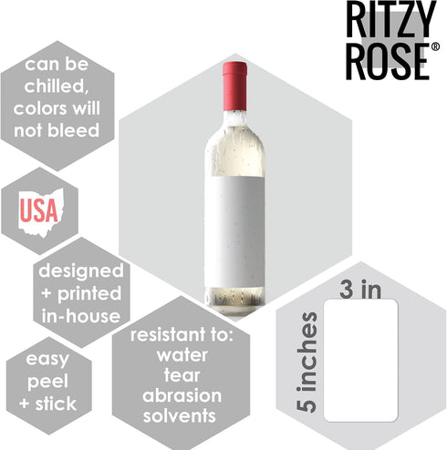 Charming Rose Wine Label for Valentine's Day Gift - Perfect for Your Loved One
