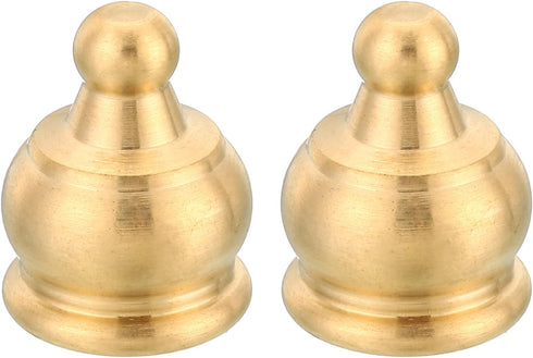 PATIKIL M10 Thread Lamp Finial Cap Knob, 2 Pack Brass Lamp Shade Harp
