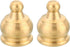 PATIKIL M10 Thread Lamp Finial Cap Knob, 2 Pack Brass Lamp Shade Harp