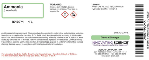 ALDON Innovating Science Ammonia, 1L - The Curated Chemical Collection