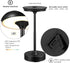 60000176 10.5" 2W 3-Level Dimmer Globe Electric Led Integrated Outdoor Table Lamp, Black, Rechargeable Battery, USB-C