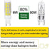 Armynetwork G9 Bulb, 8W G9 Bulb Dimmable, Bulb G9 6000k, 100W G9 4 Pack Led Led Bi Pin Base(Led Base), Daylight