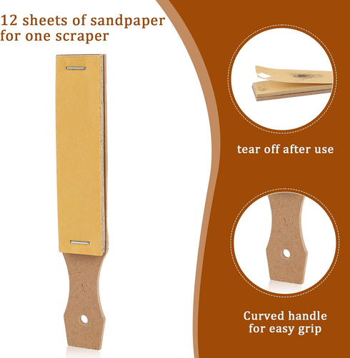 Sandpaper Sharpener, 3-Pack Sketch Pencil Sharpeners, 6.2x0.9" for Art Drawing Tool, Pastel Sticks for Beginners