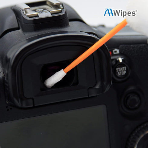 2.8" Cleaning Polyester Swabs (100 pcs, Orange, Round Head) Tiny Lint-Free Swabs General Purpose Cleanroom Swab Sticks