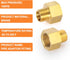 GASHER 2PCS Brass Pipe Fitting, Reducer Adapter, 1/8-Inch Male x 1/4-Inch Female Pipe