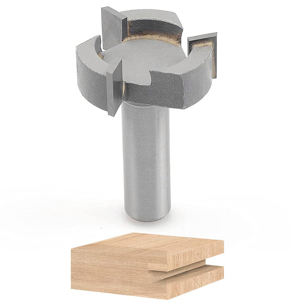 1/2" Shank 1-1/2 inch Cutting Diameter T Shape CNC Spoilboard Surfacing Router Bits for Woodworking