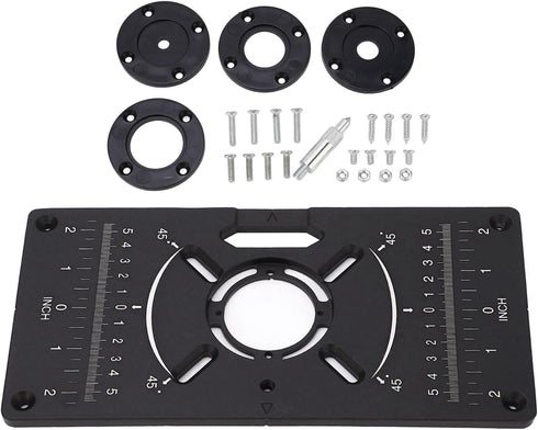 Culnflun Router Table Insert Plate, Trim Router Table, 62 * 70 mm Hole