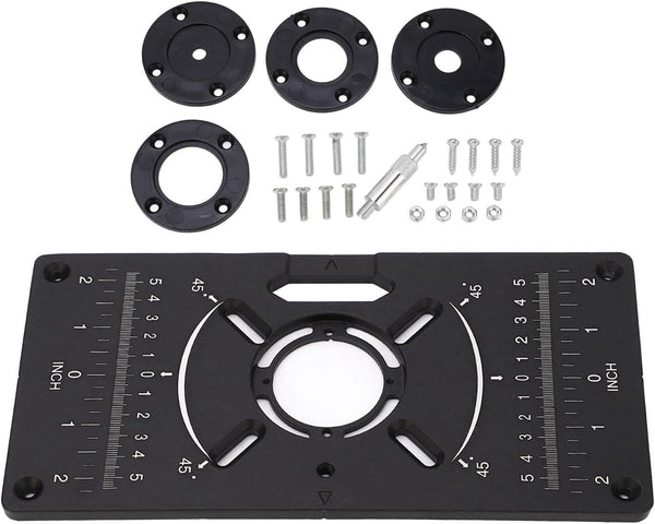 Culnflun Router Table Insert Plate, Trim Router Table, 62 * 70 mm Hole