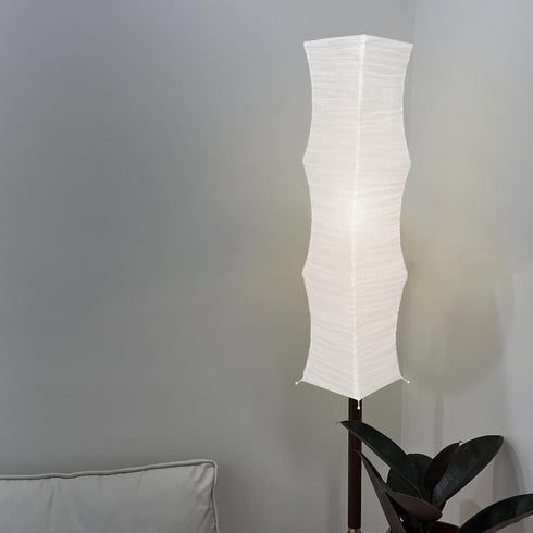 SHINEOFI Paper Floor Lamp Shade Cover, Foldable Japanese-style Rice Paper Lampshade Replacement, Lightweight Home