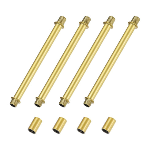 M METERXITY 4-Set Straight Pipe Lamp Stem Kit, 150mm(5.91") Long M10 Double End Thread