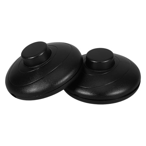 NUOBESTY 2pcs Foot Pedal Push Switch Inline Lamp Control Switch Black Floor