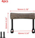4 3.23" 3.78" Crapyt Hardware Handle Pull for Trays, Wooden Serving Tray Handles with Screws, Chopping Boards