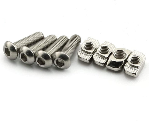 2-Pack Silver Aluminium Alloy Rectangular Industrial Pull Handle, 120mm for 30 Series European Standard Profile