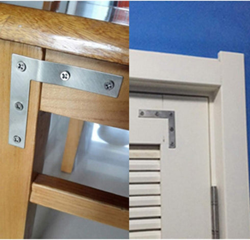 80mm 80mm 3.15 3.15 inch, Pack 20 Corner Brace Flat, L Shape Corner Bracket Connector, Fixing Repair Plate, Wooden
