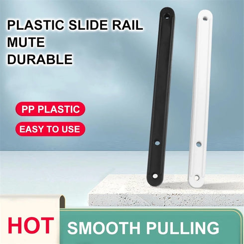 VOTJUPXZ 2PCS/Lot Door(180mm Hardware Full Extension Side Mount Drawer Slides Plastic Slide Rail Guide Bedside Cabinet