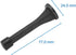 QCAA 3 Pack Flexible Spring Door Stop Bumper - 3-1/8", Steel, Matte Black, Made in Taiwan