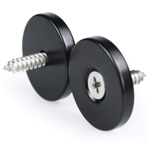 LOVIMAG 1.26”D x 0.2”H Black Epoxy Coated Neodymium Disc Magnets with Countersunk Hole, Pack of 10