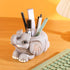 Elephant Pen Pencil Holder, Cute Desk Organizer Animal Ornament, Makeup Brush Holder for Home Office