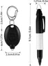 Zonon 12 Pcs Mini Flashlight Keychain Permanent Marker Keychain for Nurse Badge LED Key Ring Bullet Tip Point Markers (Classic Black) by Zonon