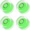 4pcs Small Circular Bubble Spirit Levels - Mini Round RV Leveling Tools for Travel Trailer, Green