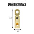InstallGear 4 AWG Gauge Gold Ring Set Screw Battery Ring Terminals - 4 Pack, 4 Gauge Wire Connectors