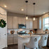E26 Bulb (1 Pack) Farmhouse Pendant Light, Rustic Black Pendant Lights Kitchen Island Industrial Hanging Ceiling
