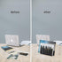 Desktop Letter Holder, Two-Sided Black Metal Cutout Mail Sorter, Envelope Holder for Home Office School