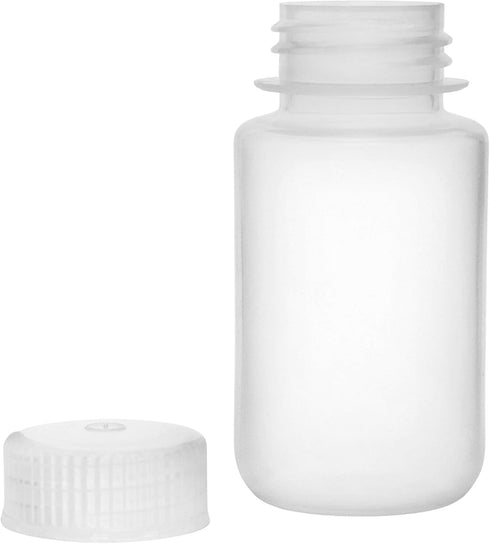 EISCO 12PK Reagent Bottles, 125ml Wide Mouth with Screw Cap, Polypropylene, Translucent