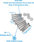 #2-56 UNC Stainless Steel Phillips Flat Head Machine Screws Nuts Assortment Kit