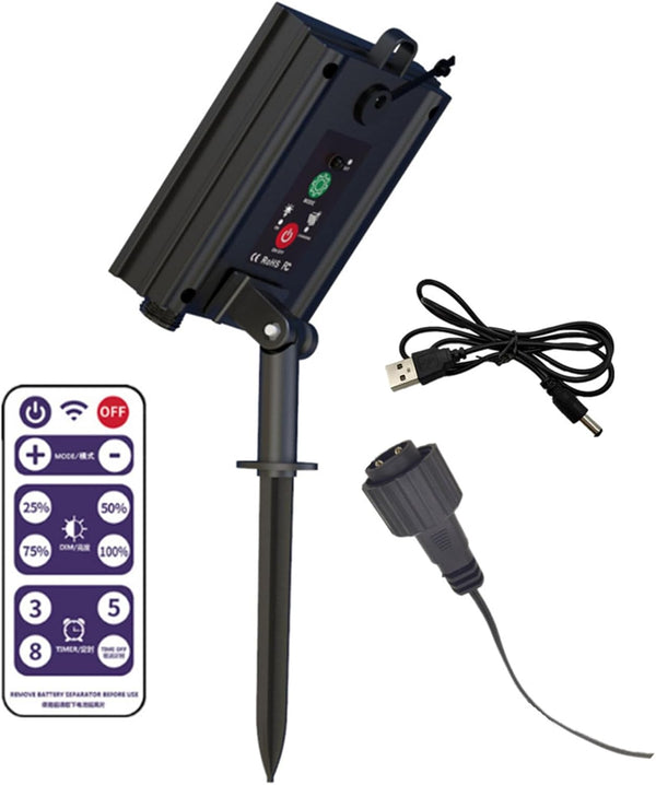 Delaman Solar Battery Box for LED String Lights, Outdoor String Lights Control
