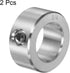 HARFINGTON 2pcs Shaft Collar 3/4" Bore 304 Stainless Steel Set Screw Shaft Collars for Wheel Barrow Axle, Industry