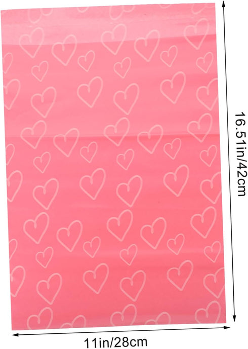 100pcs PartyKindom Self-Sealing Disposal Bags Tear-Resistant Menstrual Envelopes for Women Convenient Heart Design