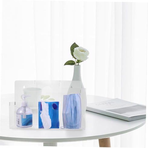 1pc Garneck Acrylic Storage Box Wipe Holder for Bathroom Tissue Box Punch Tissue Holder Hand Towel Storage Wall