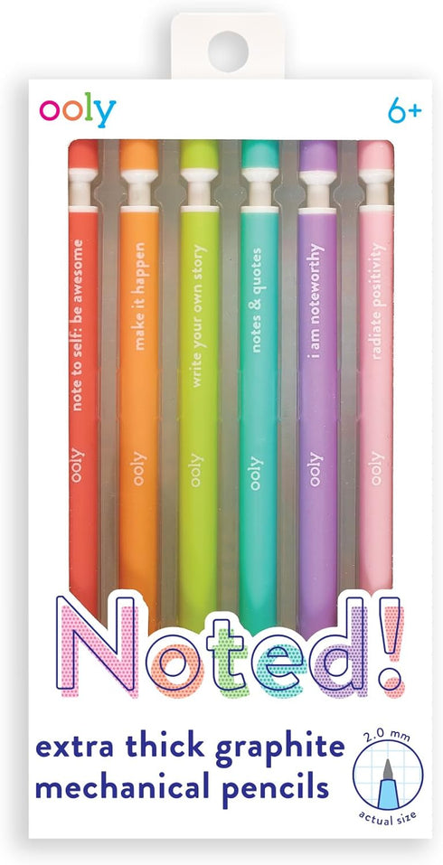 Ooly Noted Graphite Mechanical Pencils, Set of 6