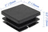 Murtenze 50Pack 1 Inch (25mm) Square Tube End Caps, Black Plastic Square Plugs Tubing Post End Caps for Tubing Chair