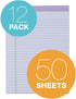 TOPS Prism Writing Pads, 8-1/2" x 11-3/4", Legal Rule, Orchid, 50 Sheets, 12 Pack