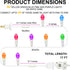 50 17FT BOHON Easter Lights String LED Multi Color Christmas Lights White Wire Pastel String Lights Plug in for Bedroom