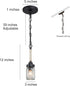 LOG BARN Mini Mason Jar Pendant Light, Farmhouse Pendant Lights Kitchen Island, Rustic Kitchen Pendant Lighting Over